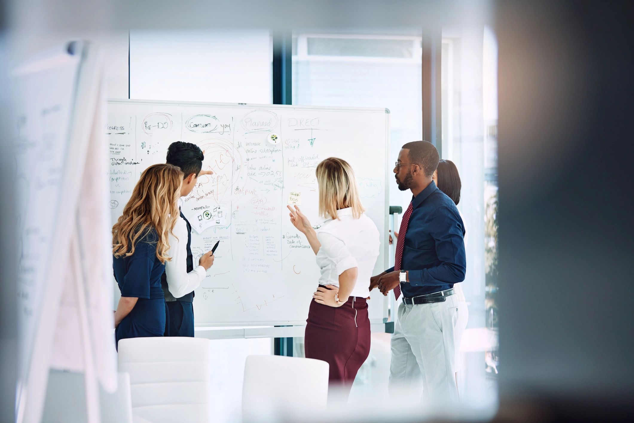 Business professionals working together to plan strategy